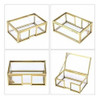 Caja Organizadora De Metal Dorado Para Tarjetas Personales 2