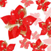 Boao 24 Piezas De Flores Artificiales De Navidad (rojo) 0