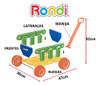 Juego Para Arena Carrito De Arrastre Wagon Rondi Original 1