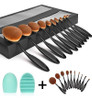 10pcs, Pinceles De Maquillaje Cepillo Oval Set Suaves Cepill 2