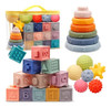 Juguetes Montessori Para Bebés, Bloques De 0