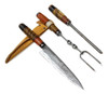 Cuchillo Artesanal Chaira Y Tenedor Juego 1
