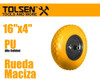 Rueda Maciza Pu Carretilla 16 X4 Tolsen 62636 Sin Cámara 1