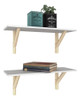 Kit Com 2 Prateleiras P/ Livros 90x30cm Decorativo Bonatto 0