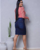 Kit 3 Saias Jeans Evangélicas Lycra Moda Feminina Dins 2