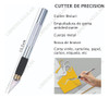 Cutter Metalico Cortante Bisturi Precision Grip Goma Cuota 1