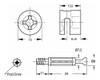 Conjunto Minifix Para Placa 18mm X 10 Unidades 2
