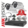 Camara Seguridad Kit Hikvision Dvr 4 Canales + 2 Bullet 720p 0
