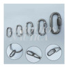Mosquetão Link Oval Malha Rápida 8 Mm Em Aço Inox Náutico 2