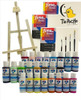 Kit De Arte Para Niños Atril  Bastidores Acrilicos Pincel 0