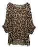 Blusa De Gasa Para Mujer, Manga De Bateo Floral, Playa, Tuni 0