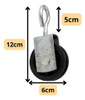 Kit 4 Roldana Nylon Gancho Aço Gancho 250kg Aviários 55mm 1