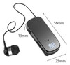 A Fone De Ouvido Retrátil Com Clipe Led Com Microfone Preto 1