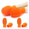 4 Protectores De Silicona Para Silenciar Palillos Naranja 0