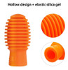 4 Protectores De Silicona Para Silenciar Palillos Naranja 3