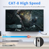Duttek Cable Ethernet De 90 Gegree Cat 8, 40 Gbps 2000 Mhz D 2