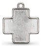 100 Bases Medalla Cruz De 22mm Simple Faz Dome, P/ Resinar 0