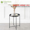 Mesa Arrime Ratona Bandeja Desmontable Diseño Plegable Black 6