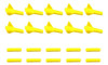 Lotes 10 57mm Amarelo Grelhado Protetor De Pneu Trocador De 0