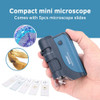 Microscopio De Bolsillo  60x-120x Para Niños Con Luces Led 1