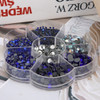 Decoração De 4 Strass, Fundo De Cola De Vidro, Plano, Hot Fi 1