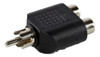 Adaptador Plug Rca Macho Mono Rca X2 Hembra Mono Plástico X5 1