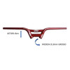 Viper Snake Low Riser Handlebar 31.8mm Reinforced 720mm for MTB, Wheeling & Freeride