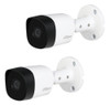 Combo X2 Camaras Dahua Bullet B1a21 Hdcvi 2mp Plástica 2.8mm 0