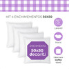 Kit 4 Enchimentos Para Almofada 50x50 Fibra Siliconada 1