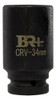 Soquete De Impacto 3/4 Pol Sextavado Longo 34mm Rotta 376 0