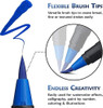 Marcador Doble Punta Brush Pincel Y Microfibra X 12 Colores 3