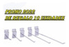 100 Mensulas Panel Ranurado Ganchos  10 Y 15 Cm. Reforzados 2