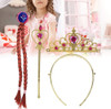 Set Completo Corona, Cetro Y Trenza Ana Frozen 1