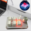 Teclado Personalizado De Troca Esmalte Vermelho Branco 3