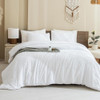 Andency White Comforter Set Queen Size, Boho Lightweight Flu 0