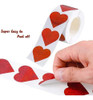 Adesivos De Coração Vermelho Brilhante De 3 Rolos Etiquetas 4