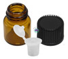 Fr Âmbar 1ml Gotejador Com Tampa Preta 1