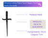 Athame Crânio Metal Tarot Negro 19 Cm Pedra Dourada 1
