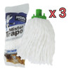 Combo X3 Repuesto De Mopa Universal Microfibra Mister Trapo 1