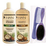 Han Shampoo + Emulsion Coco Hidronutritivo +kit Peine 0