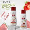 2 Sabonete Íntimo Morango-champagne Líquido Feminino Vegano 1