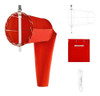 Biruta Indicador De Vento Completo Vermelho 40cm Aeroind 0
