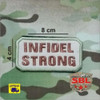 Emblema Funny Patch Infidel Infiel Strong Desert Multicam 2