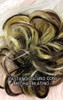 Rodete Dona De Cabello Sintético  Castaño Oscuro Con Mechas 1