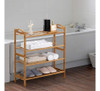 Zapatera Rack Organizador Multifunción De Bamboo 4 Estantes 6