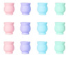 12 Mates Plástico Macizo Magiclick X 12 Unidades Colores Vs 0