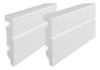 Rodapé Poliestireno 10cm Barra 2 Metros Reno Branco Slim 0