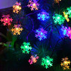 Luces Solares De Navidad, Luces De Copo De Nieve Multicolor 5