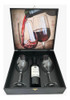 Caixa Em Mdf Com Divisoria Pára Vinho + 2 Taça + Laço 1