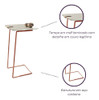 Mesa De Apoio Lateral Off White Inclinato - Base Cobre 3